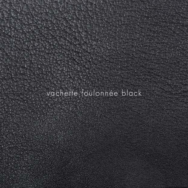 Conférencier A5 en cuir noir avec bloc note - made in France